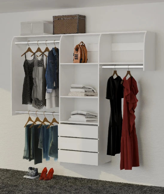 Sands 1700~2000mm Width, Tall 600 Tower with 3 Drawers Variable Set