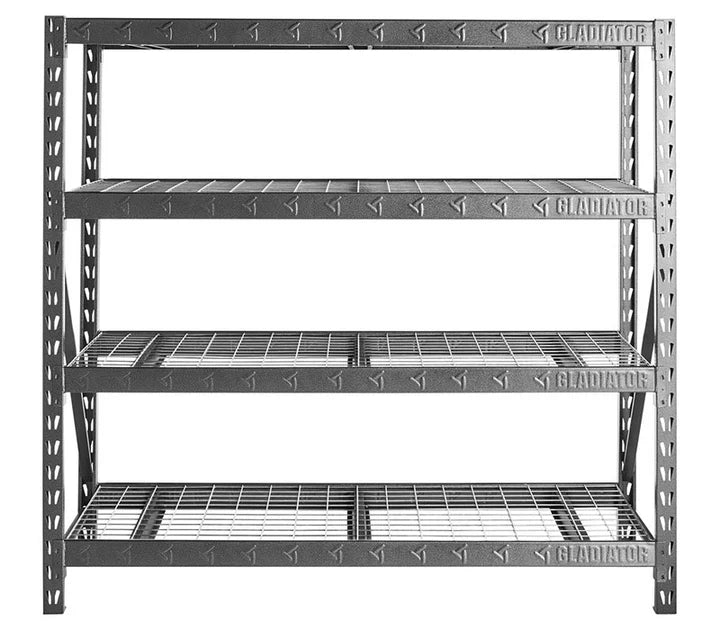 195.6 cm Wide Heavy Duty Rack with Four 24" Deep Shelves