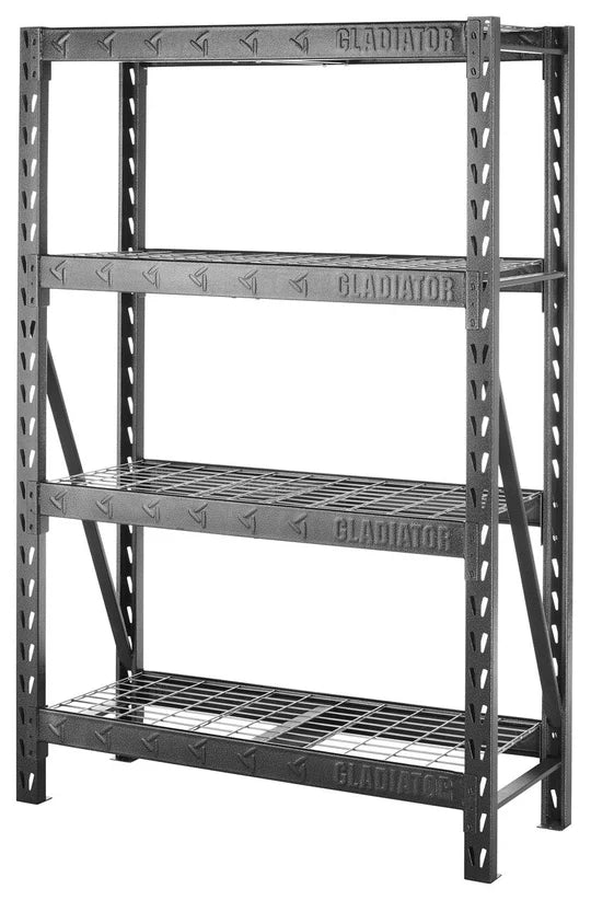 121.9 cm Wide Heavy Duty Rack with Four 18" Deep Shelves