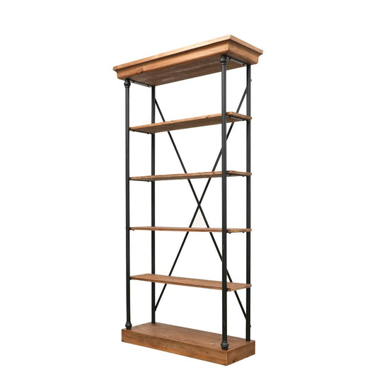 PROVINCIAL FIVE TIER BOOKSHELF - NARROW