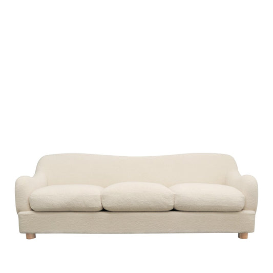 TEDDY 3 SEATER SOFA - CREAM SHEARLING