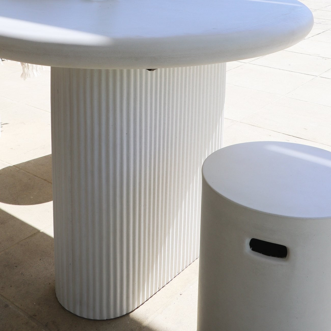 SOLONA OUTDOOR CONCRETE TABLE WHITE - 200CM