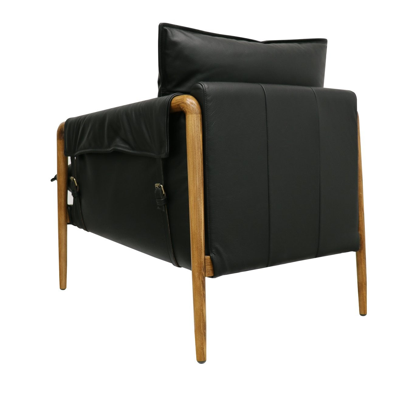 Saddle Armchair - Black Leather