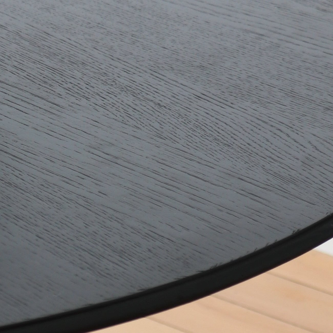 ARCADIA ROUND DINING TABLE - MATT BLACK / BRUSHED LIGHT GREY