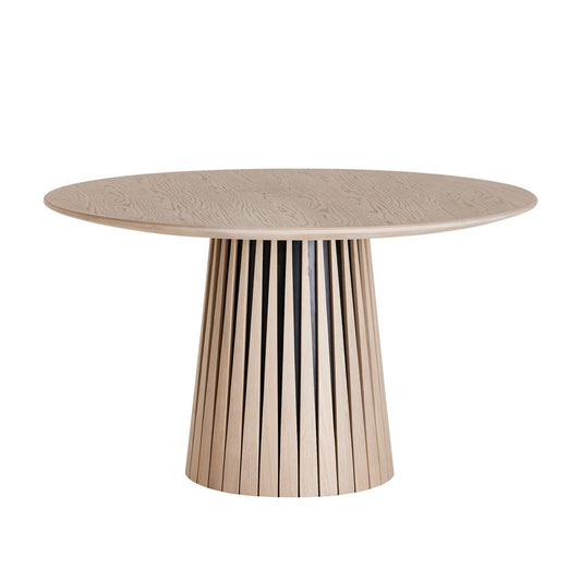 ARCADIA ROUND DINING TABLE - BRUSHED LIGHT GREY