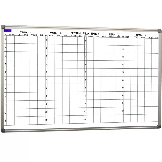 School Four Term Planner whiteboard – 1200x2100mm