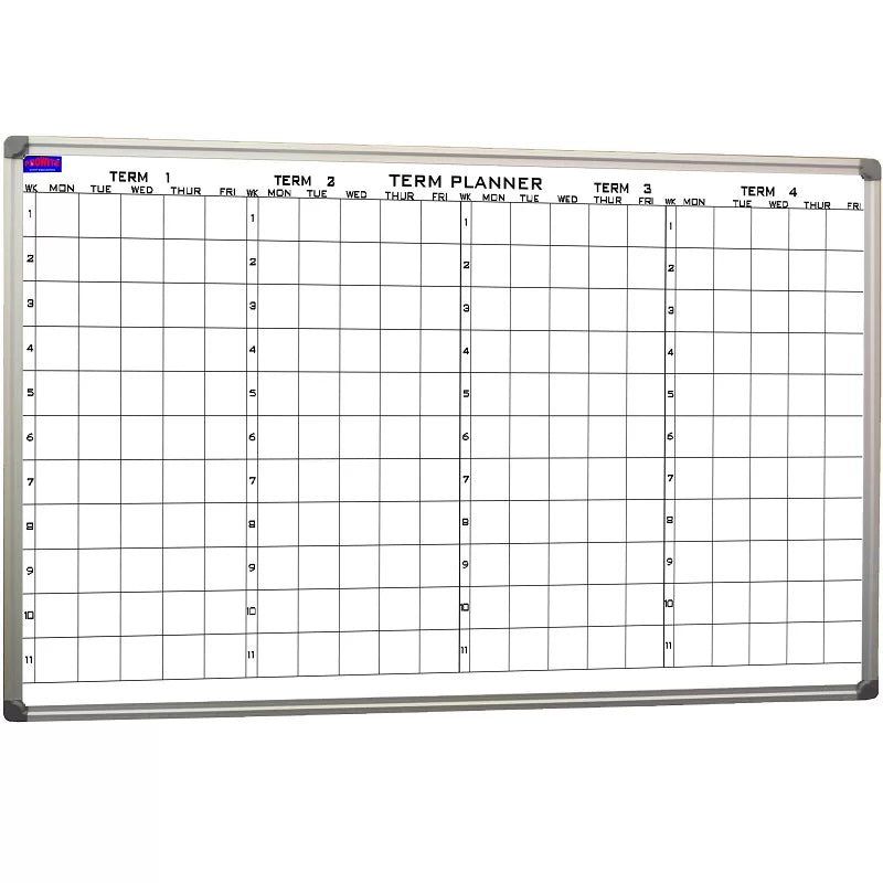 School Four Term Planner whiteboard – 1200x2100mm