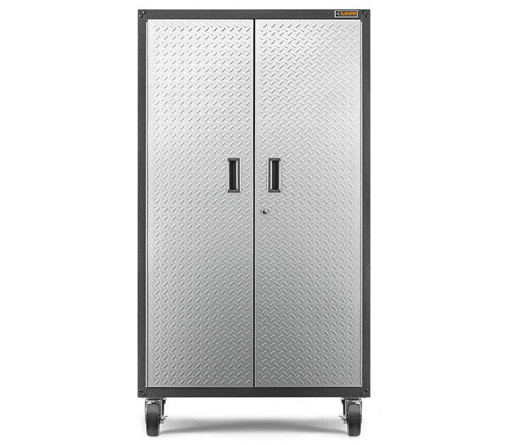 Mobile Storage Cabinet - Silver Tread