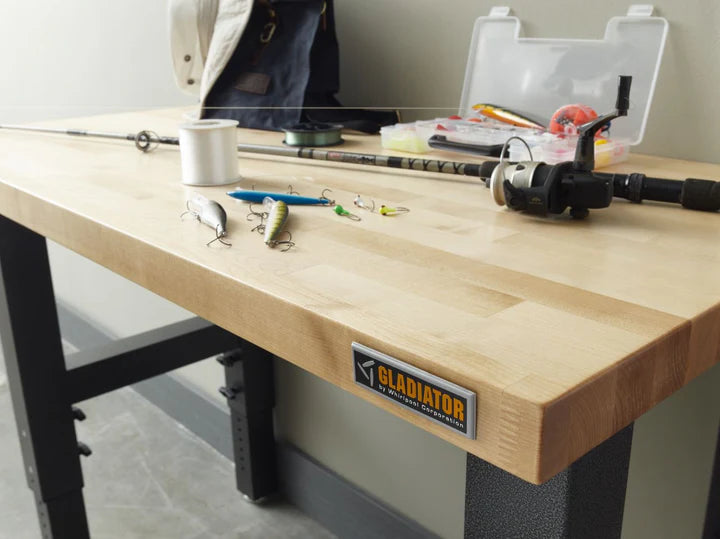 4' (121.9 cm) Wide Adjustable Height Hardwood Workbench