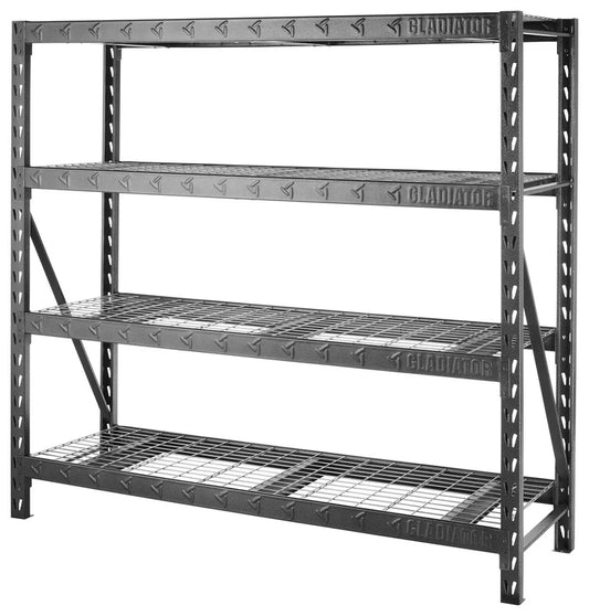 195.6 cm Wide Heavy Duty Rack with Four 24" Deep Shelves