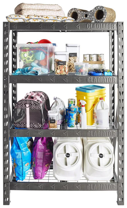 121.9 cm Wide Heavy Duty Rack with Four 18" Deep Shelves