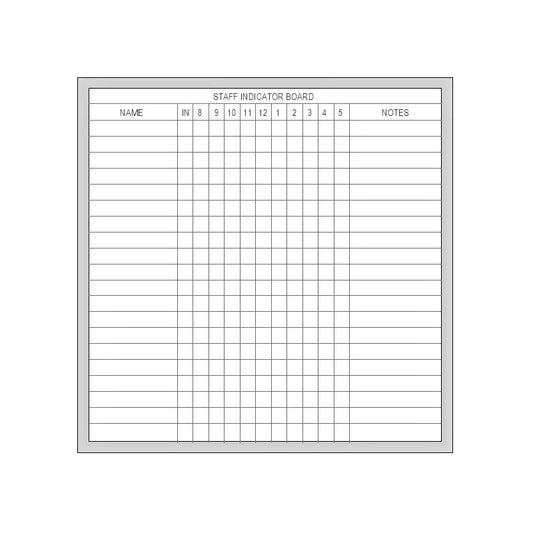 Staff Indicator Whiteboard – Multiple Sizes