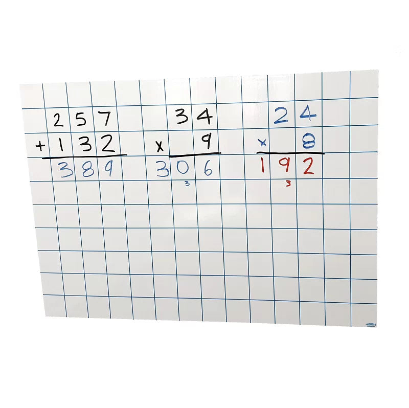 Magnetic Whiteboard Grid Sheet 50x70cm