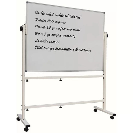 Porcelain Magnetic Mobile Whiteboard – Multiple Sizes