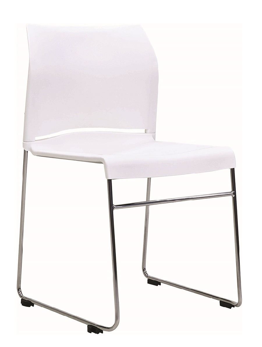 Envy stacking chair | chrome skid base | polypropylene shell- 4 colours| conference-meeting- hospitality-education |