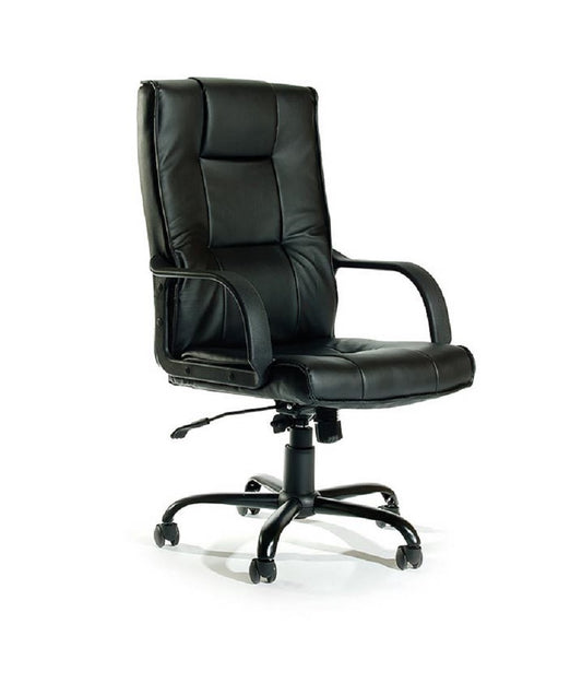 Falcon Highback executive chair with arms|Black PU Leatherette| meeting chair |