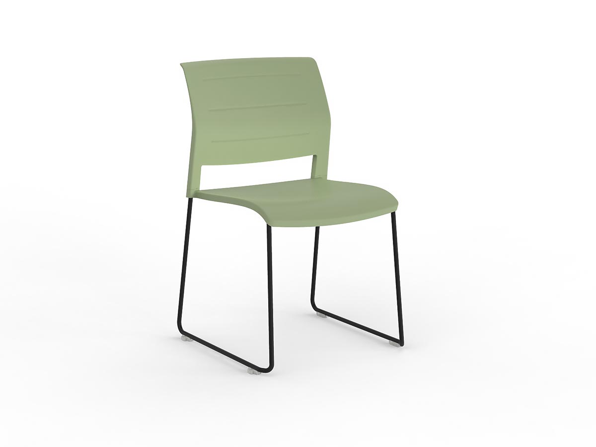 Game Skid base polypropylene chair-stacking cafe-meeting-training chair
