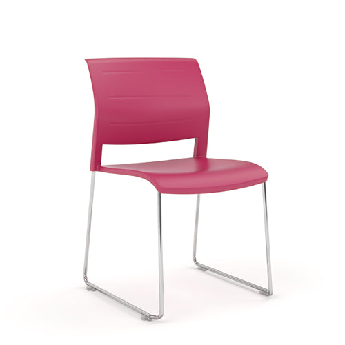 Game Skid base polypropylene chair-stacking cafe-meeting-training chair