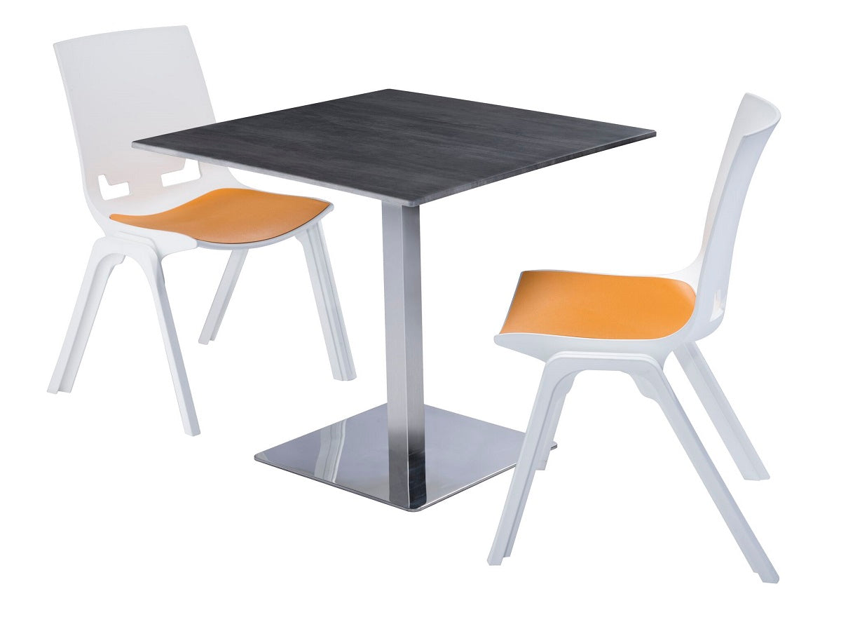 Hitch stacking 4 leg chair- stacking Polypropylene chair with colour options