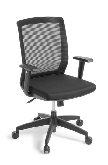 Media Boardroom - Mesh back chair with armrests